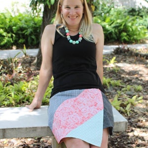 Ruby womens wrap skirt, wrap skirt pattern, womens skirt pdf, skirt pattern, womens sewing pattern, beginners sewing pattern, wrap skirt