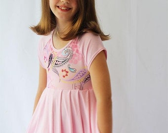 Girls dress pattern, girls sewing pattern, tween dress pattern, girls stretch pattern, girls dress pattern, girls pdf pattern, Darcy dress