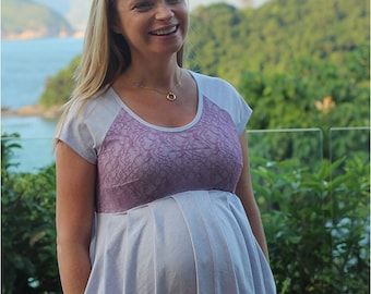 Vestido Darcy Mama, molde de vestido feminino, molde de vestido, molde de vestido elástico, molde de vestido em PDF, costura para maternidade, molde de costura para maternidade