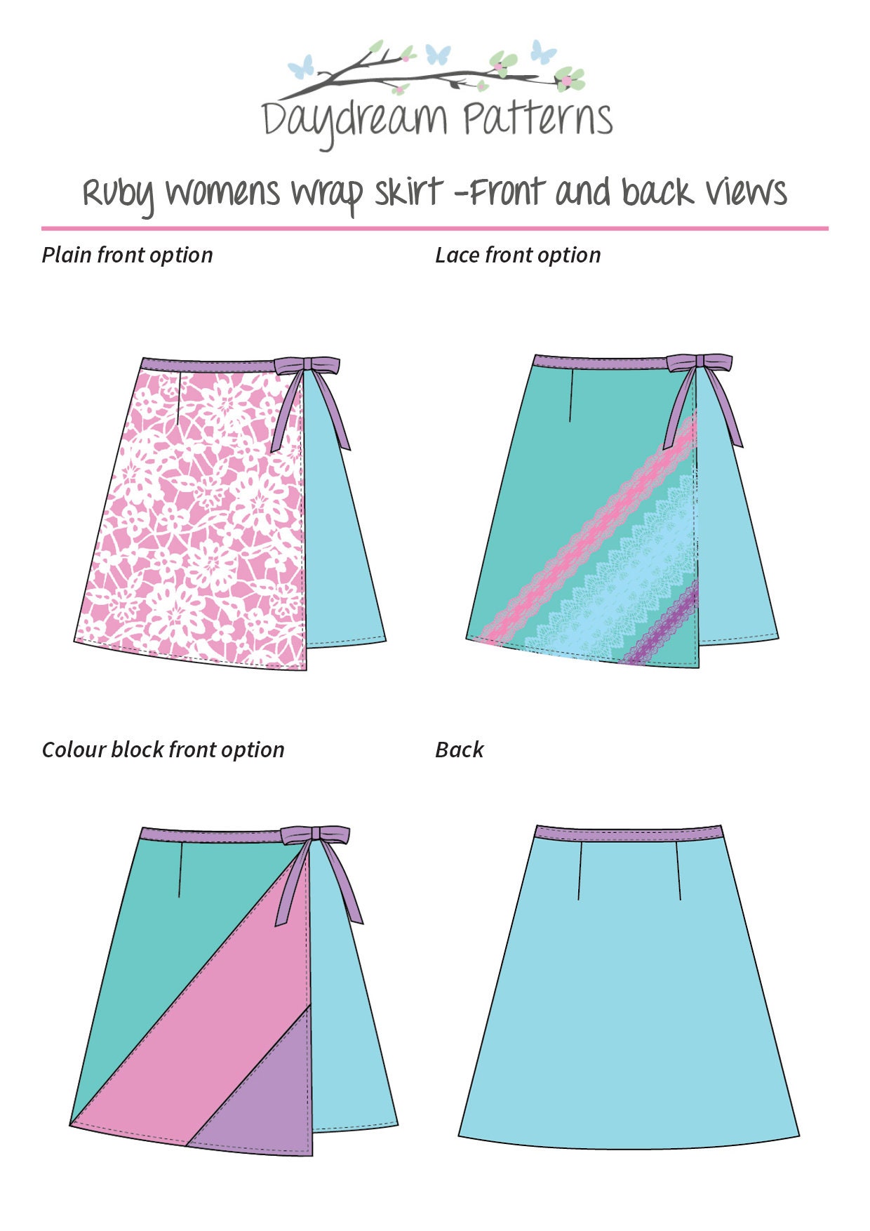 Wrap Skirt, Wrap Skirt Pattern, Womens Skirt Pdf, Skirt Pattern, Womens Sewing Pattern