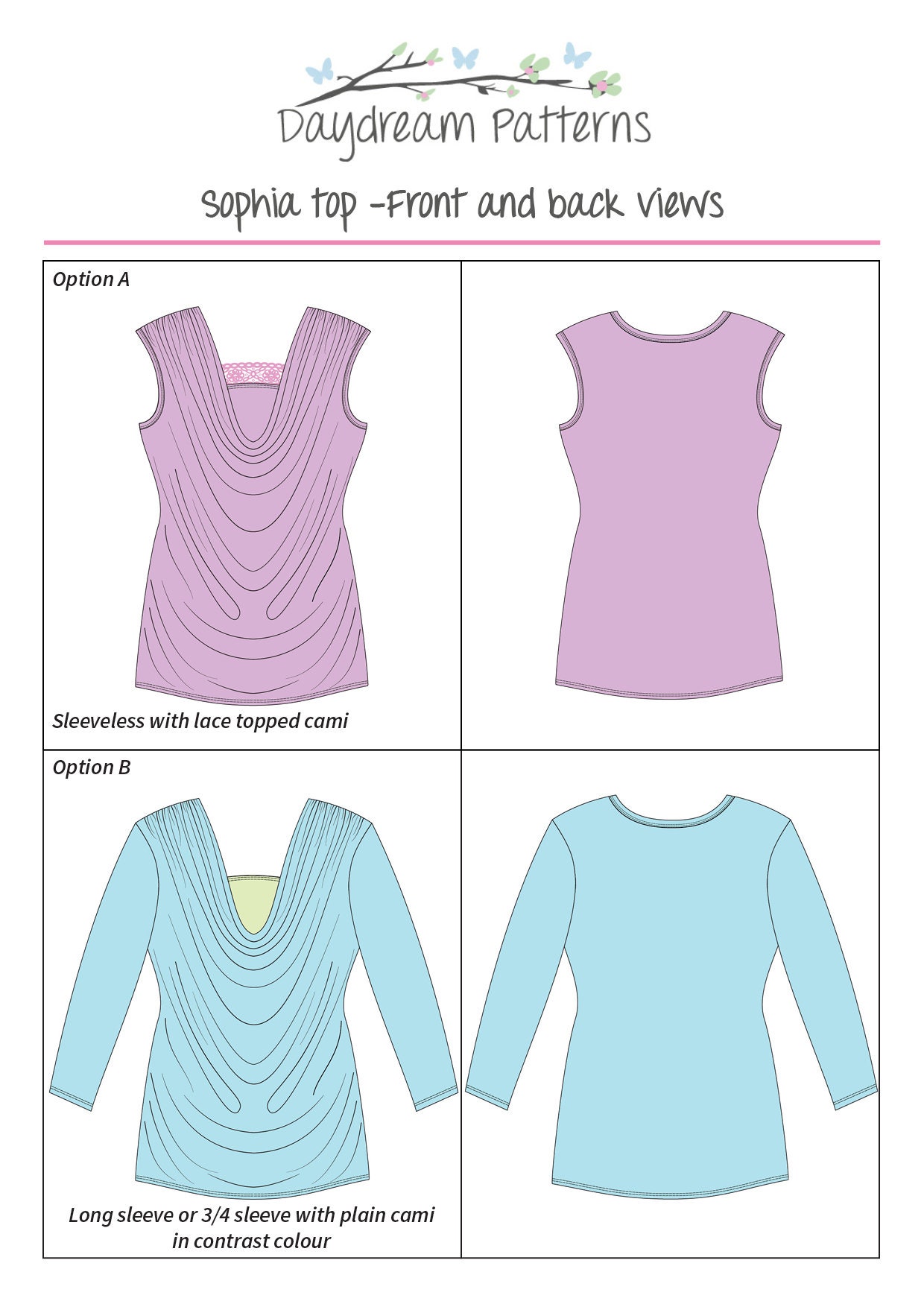 Sophia Top Pattern Knit Top Pattern Cowl Top Pattern Womens - Etsy