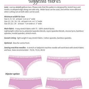 Penelope Panties Sewing Pattern Lingerie Sewing Pattern - Etsy