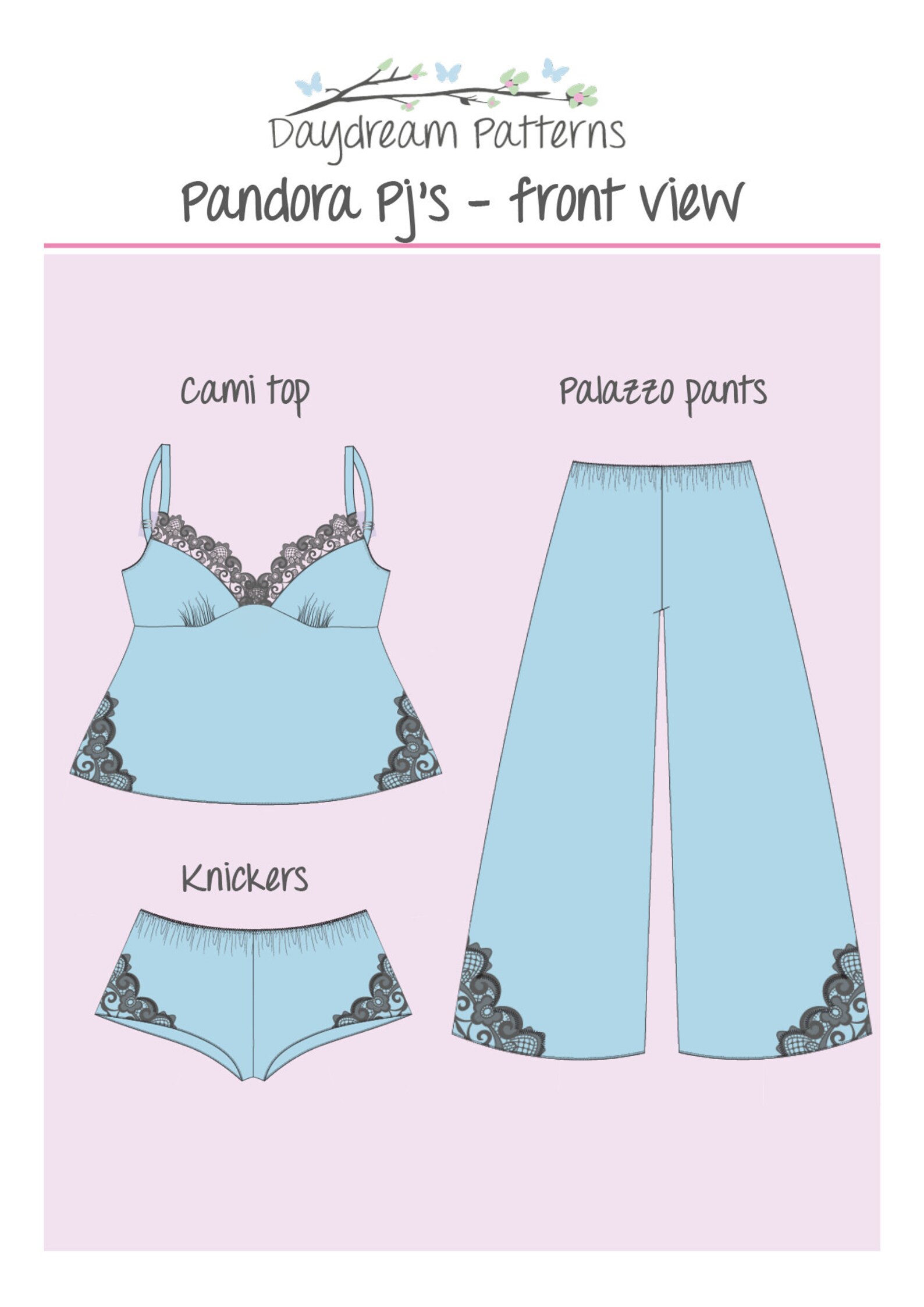 Women's Pj Pattern Womens Pyjamas Pyjama Pattern Pyjama Etsy