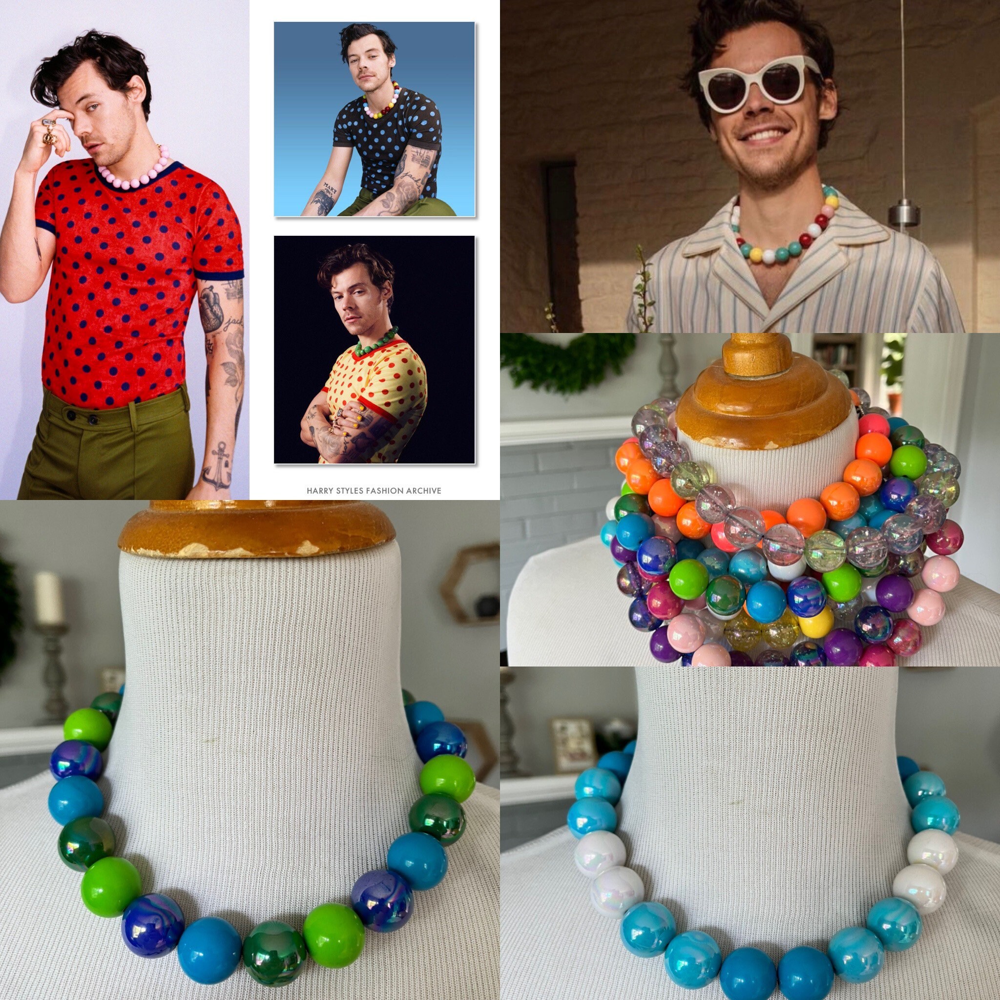 Harry Styles Inspired Beaded Gum Ball 