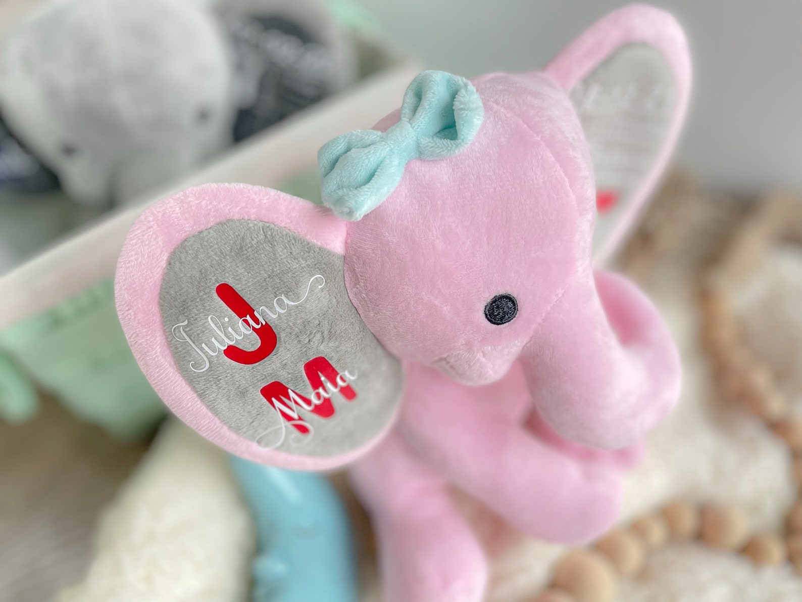Birth Announcement Stuffed Animal Personalized Stuffed Animal Etsy