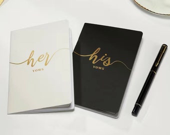His & Hers Vow Books - Set of 2 - Wedding Vow Book