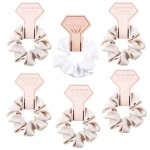 Set of 7 Bridesmaid Hair Scrunchies | Bridesmaid Gifts | Bachelorette Party Gifts | To Have And To Hold Your Hair Back | Bridesmaid Proposal
