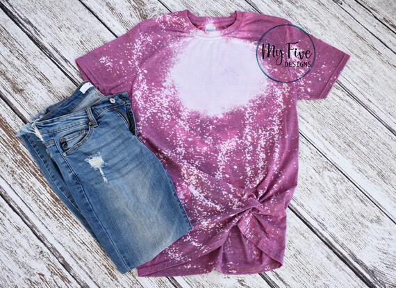 Download Bleached T Shirt Mockup Gildan Softstyle 6400 Heather Etsy