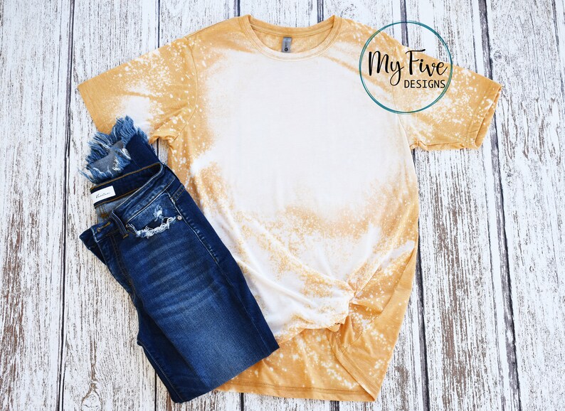 mustard bleached shirt
