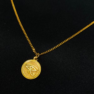 Eye of Horus Necklace | Evil Eye | Pendant | Gold Filled | Chain