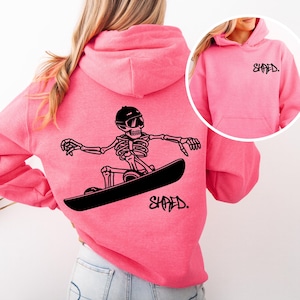 スノーボーダー フーディー | スノーボード | スケルトン | オーバーサイズ フーディー | ストリートウェア | スキー | スノー | クルーネック | Tシャツ | スウェットシャツ