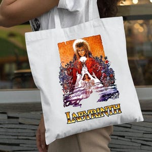 Labyrinth Tote Bag | David Bowie | Nostalgia | 90s | 80s | Retro | Movie | Fantasy