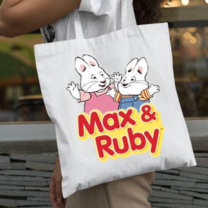 Max and Ruby | Nostalgia | 90s | 2000s | Children’s Show | TV Show | Retro | Tote Bag | Cartoon | 80s | Kid’s Show