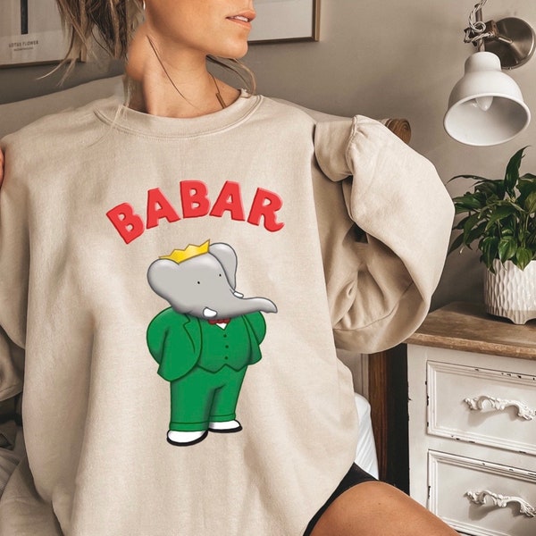 Babar | Nostalgic TV Show | Crewneck | Sweatshirt | T Shirt