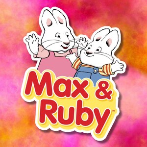 Max And Ruby Sticker | Holographic | Cartoon | Retro | 2000s | 90s | TV Show | Nostalgia | Diecut | Decal