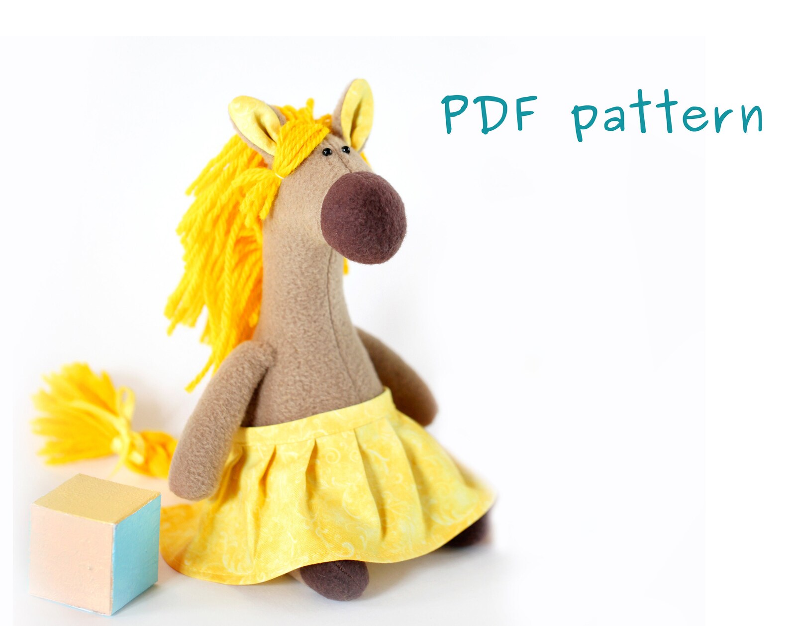 Horse PATTERN Sewing Tutorial Plush Horse Pattern Pony Etsy