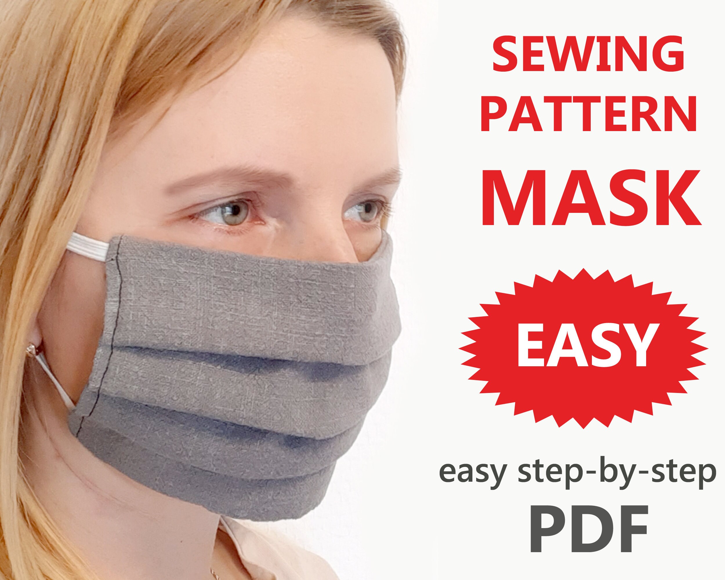 Face Mask Sewing Pattern Facemask PDF Sewing Pattern Etsy
