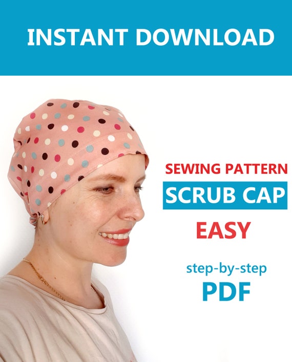 Surgical Cap SEWING PATTERN Medical Cap Pattern PDF Scrub | Etsy