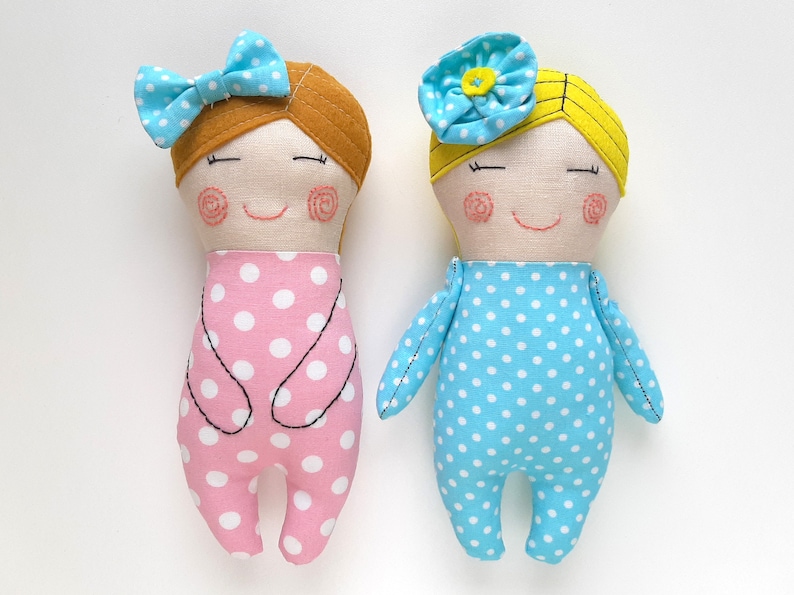 Tiny Rag Doll Pattern for Beginners Handmade Doll Pattern with Turban Cloth Doll SEWING PATTERN PDF /& Tutorial