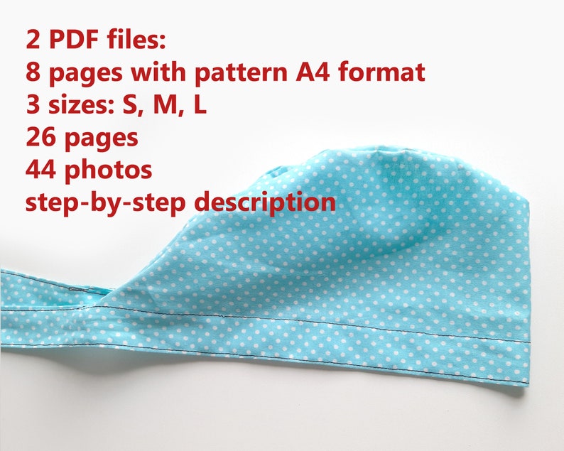 Scrub Cap SEWING PATTERN & Tutorial Scrub Hats for Women Etsy