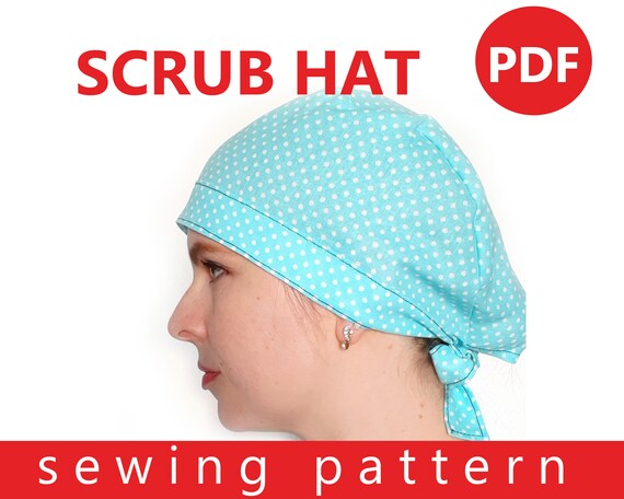 Scrub Cap PATTERN PDF Surgical Cap Women Sewing Tutorial | Etsy