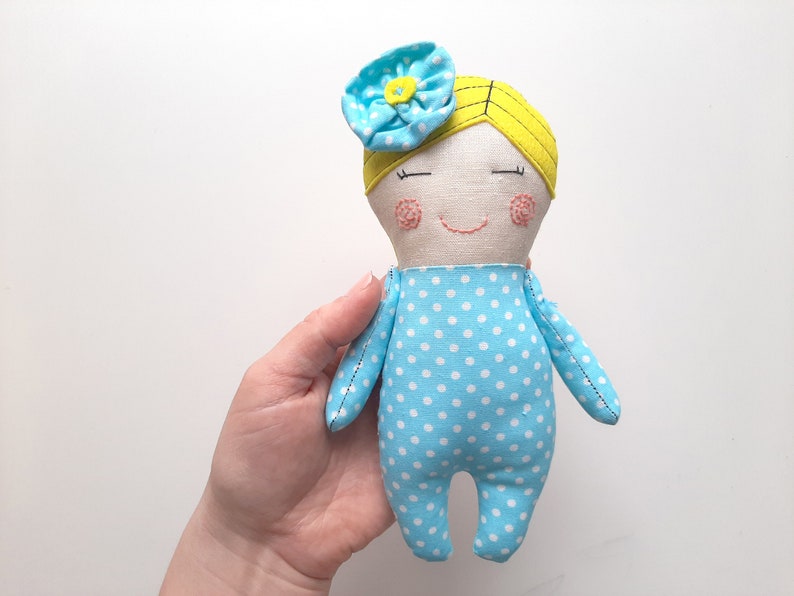Tiny Rag Doll Pattern for Beginners Handmade Doll Pattern with Turban Cloth Doll SEWING PATTERN PDF /& Tutorial