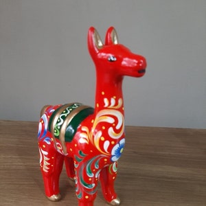 Peruvian llama figurine, Perfect gift, Peruvian decor, Peruvian artisans, Peruvian art / Made in Peru