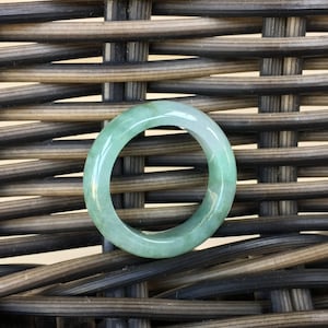 Jade Ring #6 US 7.25 Grade A Jadeite Ring Green (Burmese Jade)