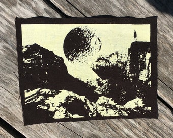 Discovery Patch by Harvester Prints, Sew on canvas, Space, Cream