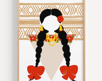 HUMAN MADE - Art Print - &quot;Oaxaca Dos&quot; by Anna Maria Garza, Mexican, Hispanic, Latina, Chicano, Mexico, Mexican Pride, Chicana, Chicano Pride