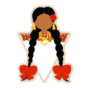 Sticker - "Oaxaca" van Anna Maria Garza, Mexicaans, minimalistisch, chicano, latino, bruin is mooi, Mexicaanse cultuur, Hispanic Heritage Month
