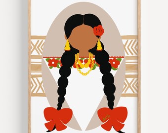 HUMAN MADE - Art Print - &quot;Oaxaca&quot; by Anna Maria Garza, Mexican, Chicana, Latina, Mexican Culture, Hispanic Heritage Month, Mexican Pride