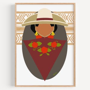 HUMAN MADE - Art Print - &quot;Escaramuza&quot; by Anna Maria Garza, Mexico, Minimalist, Chicana, Latino, Mexican Art, Hispanic Heritage Month, Latina