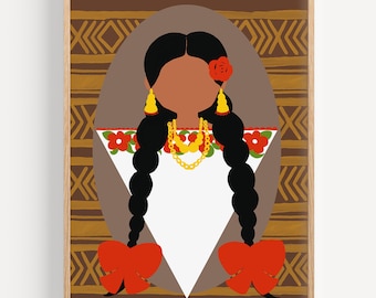 HUMAN MADE - Art Print - &quot;Oaxaca Tres&quot; by Anna Maria Garza, Mexican, Chicana, Latino, Mexican Pride, Chicano Pride, Hispanic Heritage Month