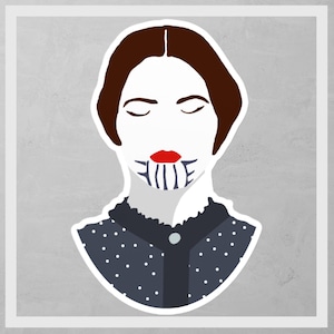Sticker- "Olive Oatman" von Anna Maria Garza, Eva from Hell on Wheels, Olive Oatman, Victorian, Olive Oatman Portrait, Old West Women."