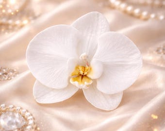 Molde de silicona 3D con forma de orquídea: para manualidades con jabón y resina.