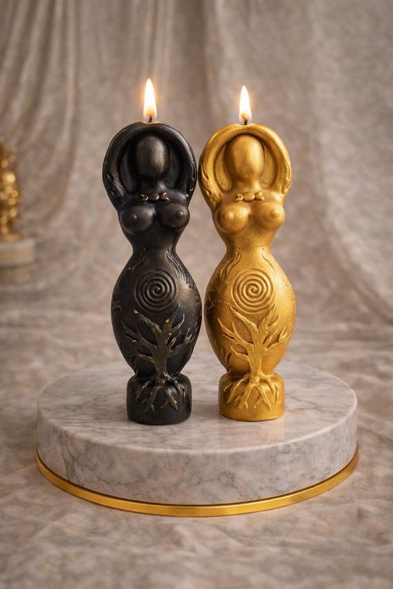 3D Wicca Goddess Silicone Mold for Candles, Soap & Resin,Handmade Goddess Candle Mold, Divine Feminine Mold