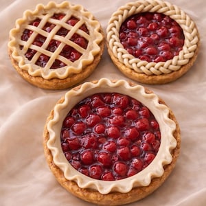 Silicone Pie Topper Mold Set: Lattice, Braided Crust, Fluted Edges (5 Inch)