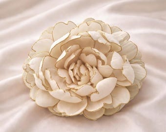 Molde de silicone 3D grande em formato de flor, molde floral detalhado para sabonete e resina.