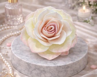 3D Large Rose Bud Silicone Mold: Soap & Resin Crafting