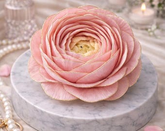 Molde de silicona de ranúnculo 3D: Elaboración de jabón y resina