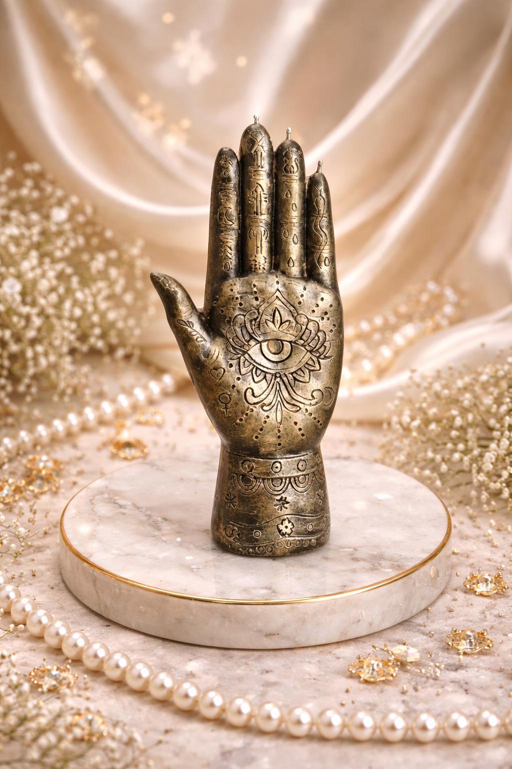 3D Hamsa Hand Silicone Mold for Candle, Resin, Concrete Sculpture
