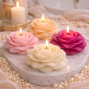 Molde de silicona grande con forma de rosa para velas, jabón, resina, chocolate y decoración de pasteles. imagen 6