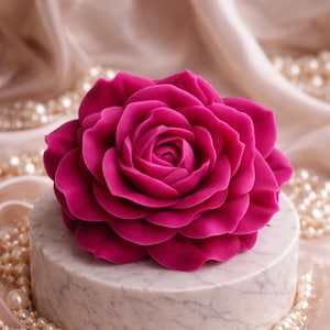 Molde de silicona grande con forma de rosa para velas, jabón, resina, chocolate y decoración de pasteles. imagen 1