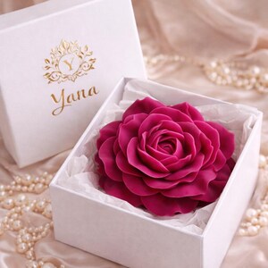 Molde de silicona grande con forma de rosa para velas, jabón, resina, chocolate y decoración de pasteles. imagen 2