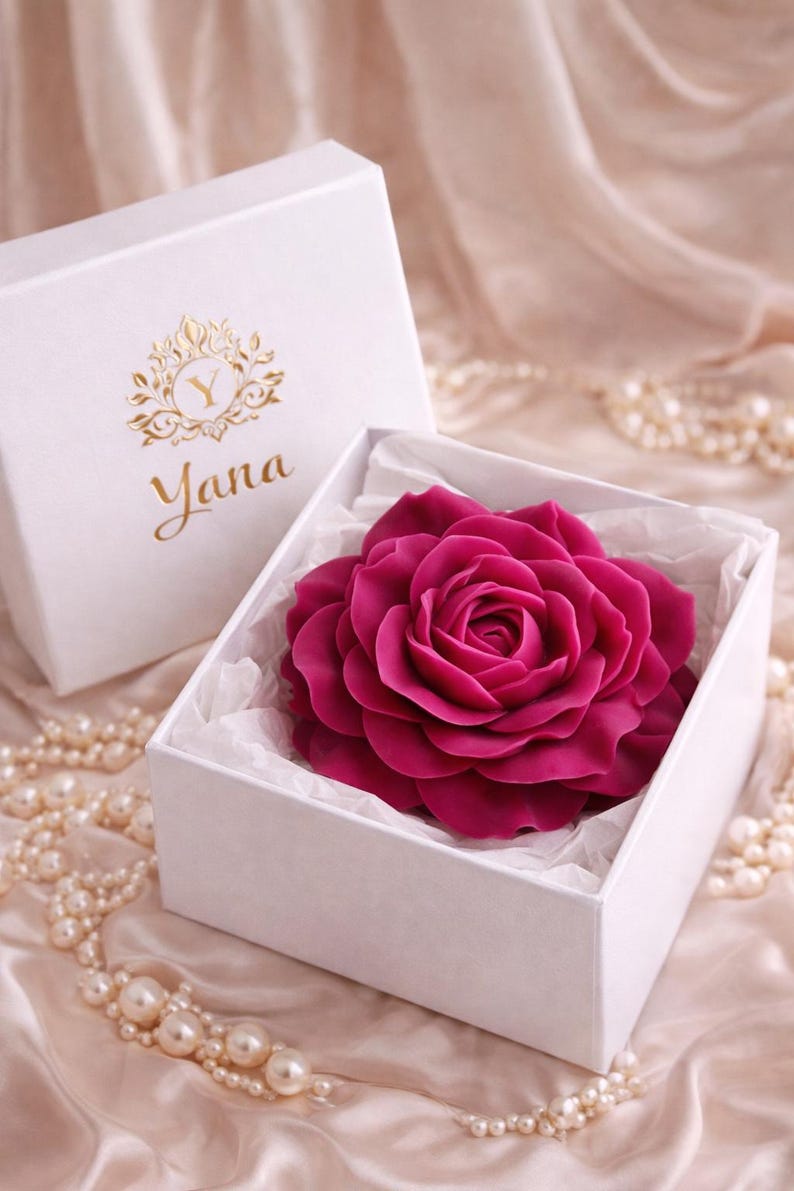 Molde de silicona grande con forma de rosa para velas, jabón, resina, chocolate y decoración de pasteles. imagen 2