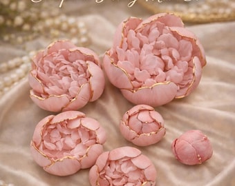 3D Peony Silicone Mold Set, Handmade Soap & Resin Mold