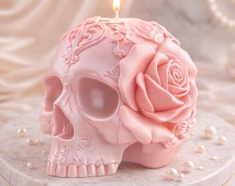 3D Skull Silicone Mold: Candle, Soap, Resin Projects