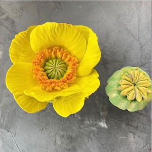 3D Poppy Flower silicone mold flower silicone mold soap silicone mold craspedia  soap resin silicone mold flower mold