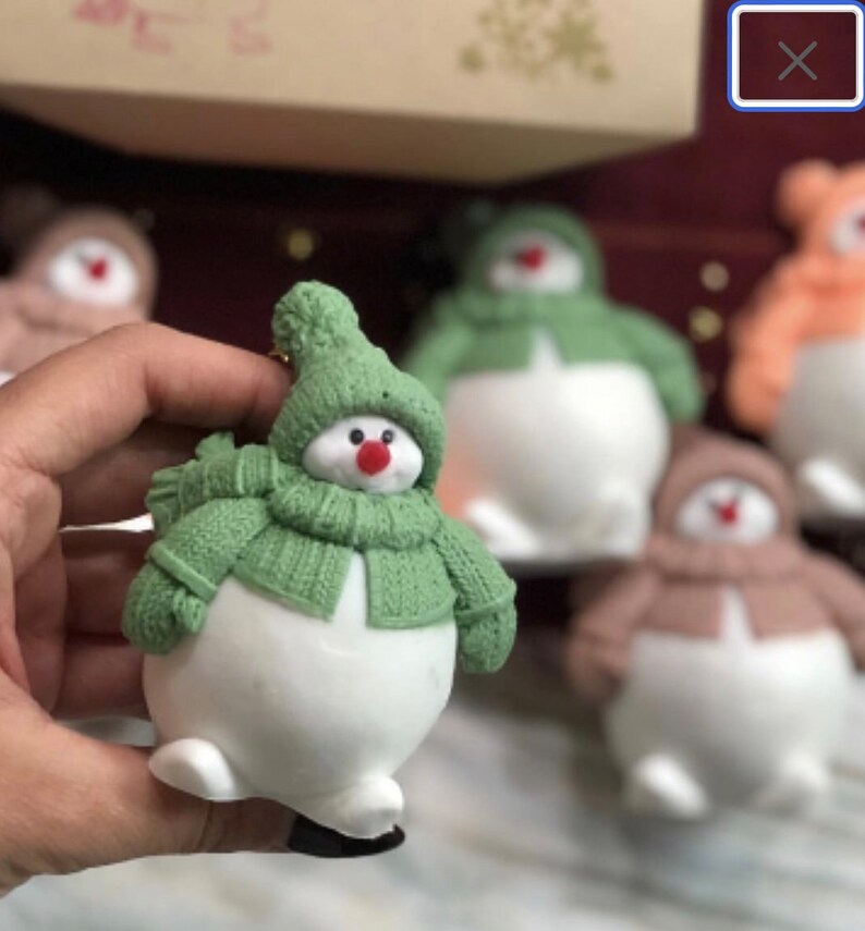 3D Snowman Silicone Mold Soap Silicone Mold Resin Mold Snowman Soap